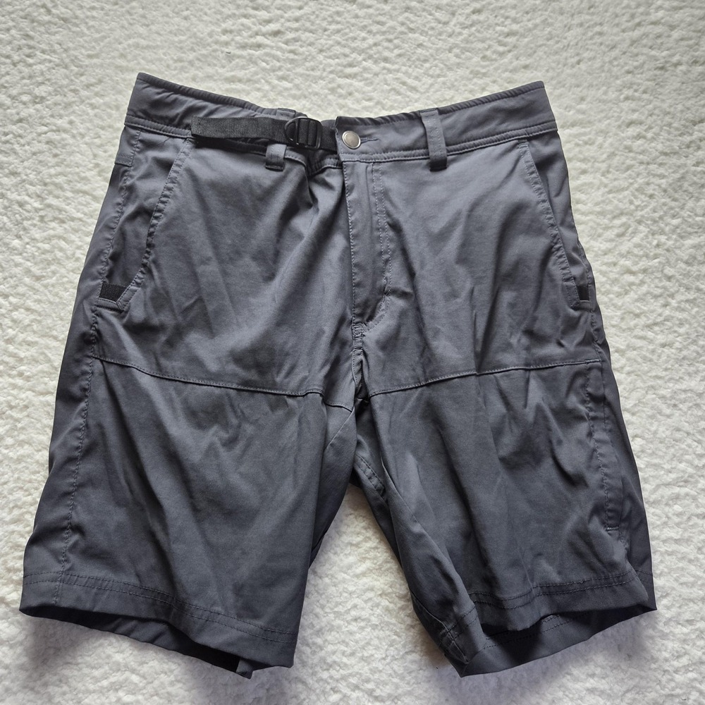 Free Country Shorts Mens 30 Gray Adjustable Waist Belt Hiking Microfiber Outdoor